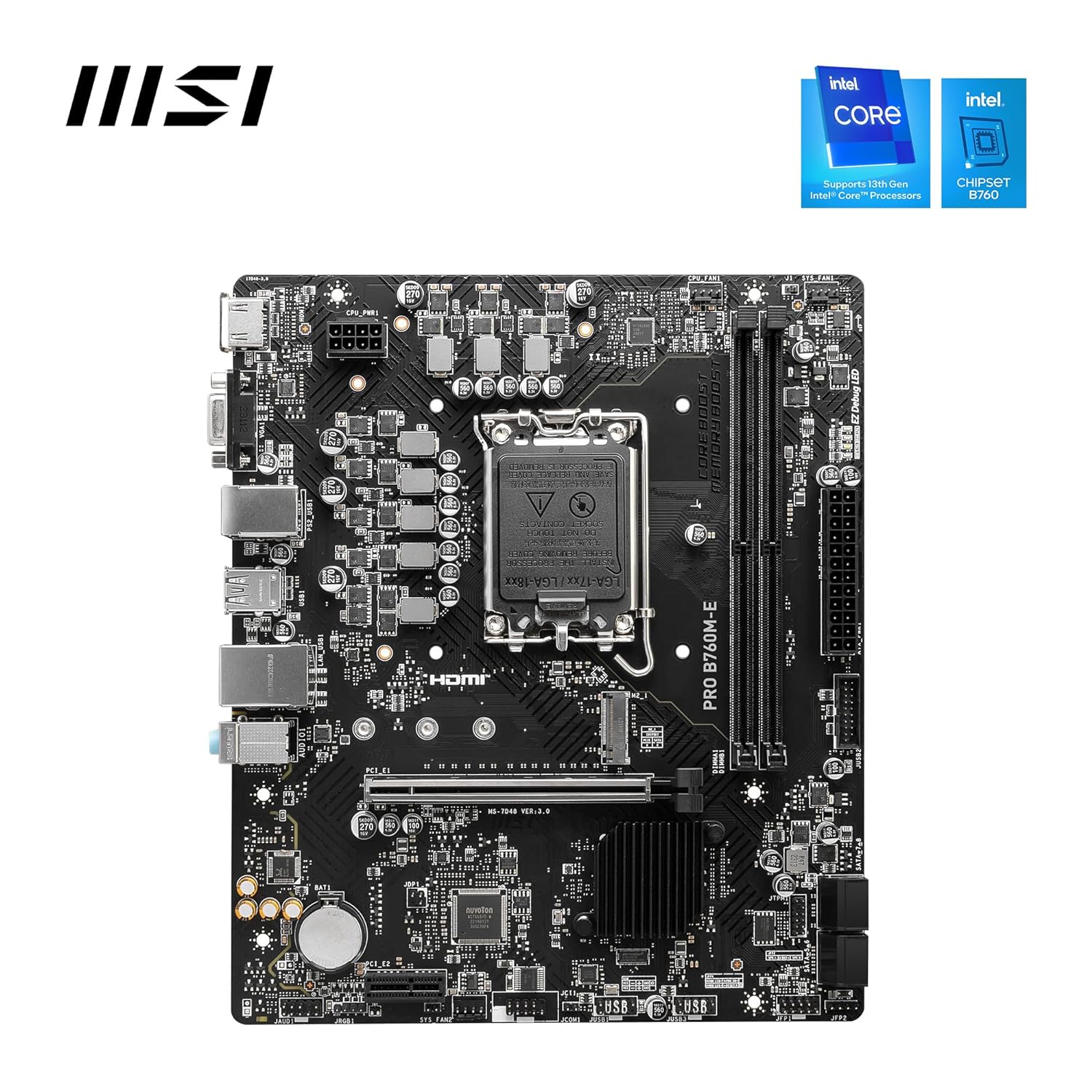 MSI Motherboard PRO B760M-E DDR5 MSI Motherboard PRO B760M-E DDR5